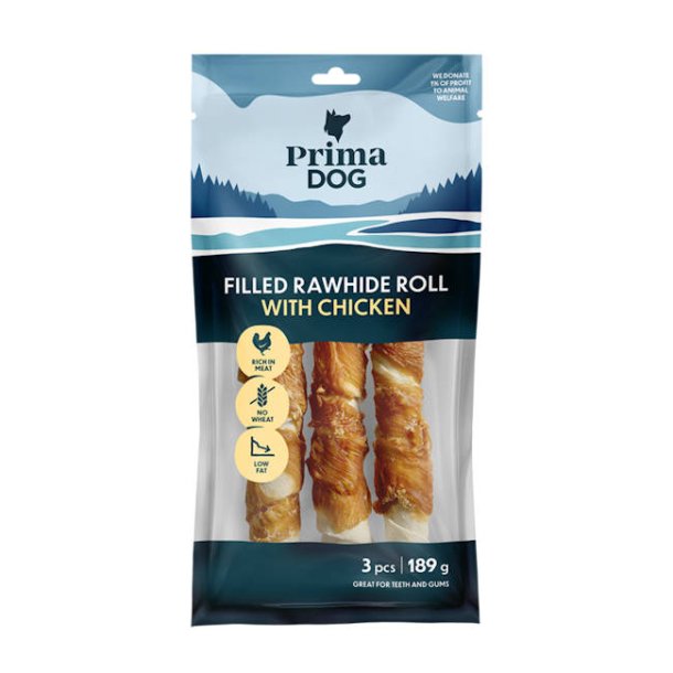 Fyldt tyggerulle med Kylling - 18cm